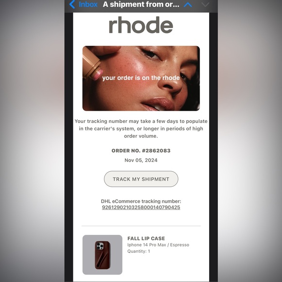 Brand New! Authentic Rhode Expresso iPhone 14pro Max cellphone case - Picture 7 of 7